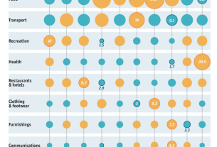 ¿Cómo gastan su dinero las personas en diferentes países?